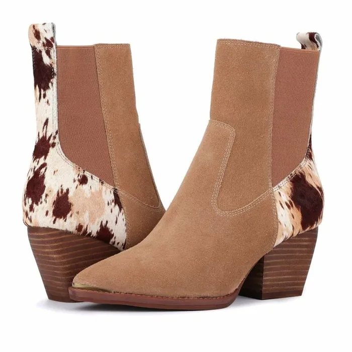 Women Vintage Havana Boots Booties Demarest 8211 Dark Taupe Dark Taupe
