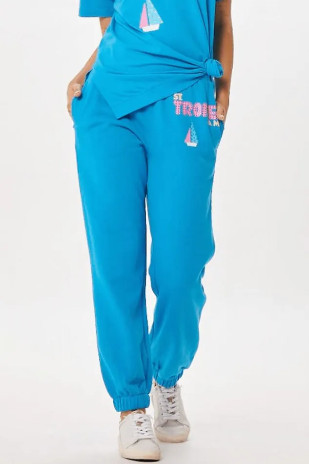Women Vintage Havana Joggers Bright Blue St Tropez Jet Setter Surf Wash Jogger Bright Blue Women Vintage Havana Joggers Bright Blue St Tropez Jet Setter Surf Wash Jogger Bright Blue