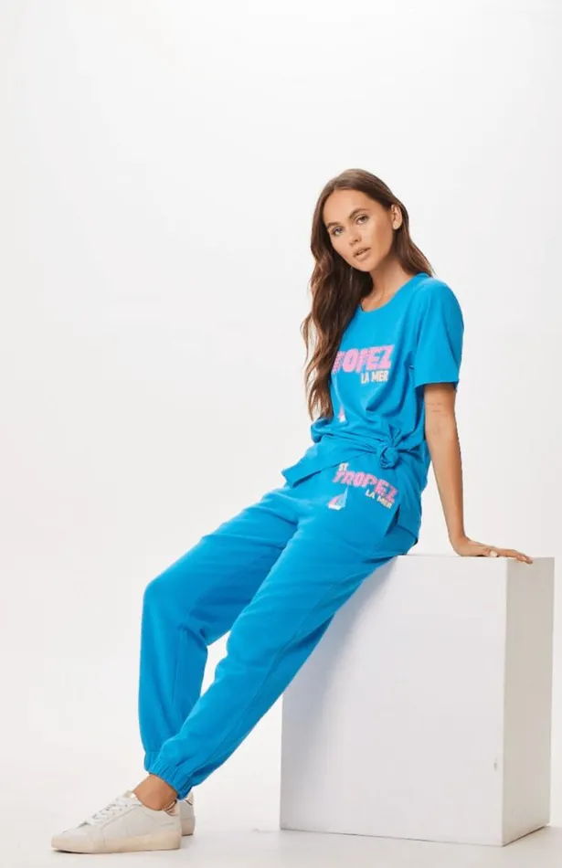 Women Vintage Havana Joggers Bright Blue St Tropez Jet Setter Surf Wash Jogger Bright Blue