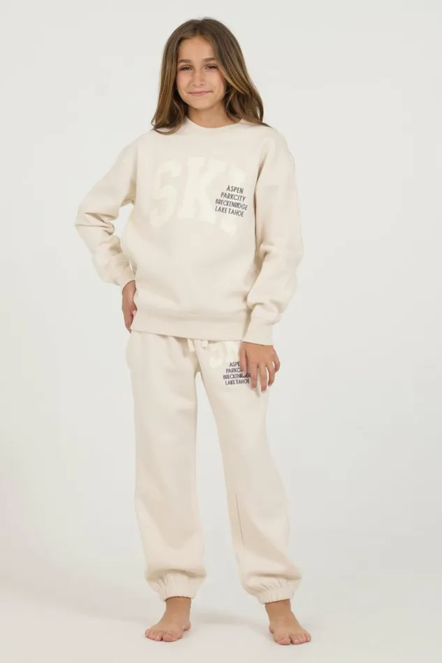 Women Vintage Havana Kids Bottoms Kids Bone Ski Location Jogger Bone