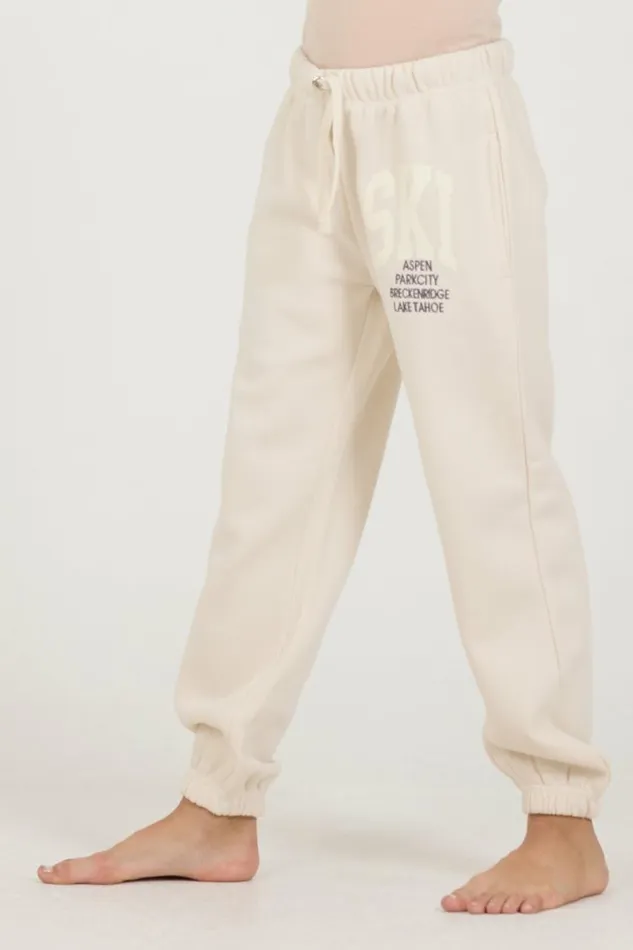 Women Vintage Havana Kids Bottoms Kids Bone Ski Location Jogger Bone