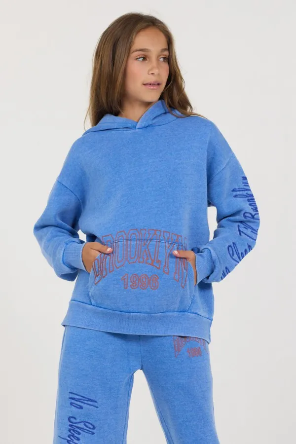 Women Vintage Havana Kids Tops Kids Cobalt HiLo Off The Shoulder Hoody Cobalt Women Vintage Havana Kids Tops Kids Cobalt HiLo Off The Shoulder Hoody Cobalt