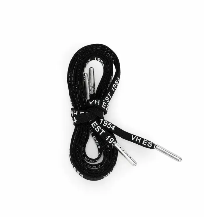 Women Vintage Havana Shoe Laces BLACK WHITE SILVER TIP LACES Women Vintage Havana Shoe Laces BLACK WHITE SILVER TIP LACES