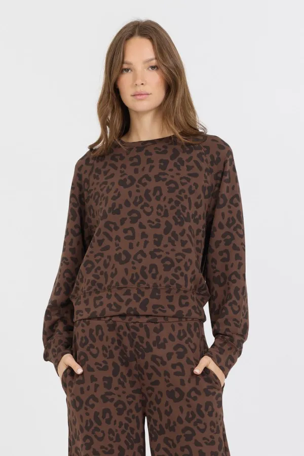Women Vintage Havana Sweatshirts Leopard Printed Cloud Fleece Crewneck Leopard Women Vintage Havana Sweatshirts Leopard Printed Cloud Fleece Crewneck Leopard