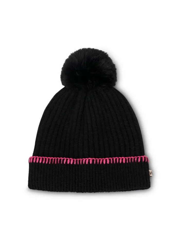 Women Vintage Havana Winter Hats RIBBED POMPOM BEANIE 8211 BLACKPINK Blackpink Women Vintage Havana Winter Hats RIBBED POMPOM BEANIE 8211 BLACKPINK Blackpink