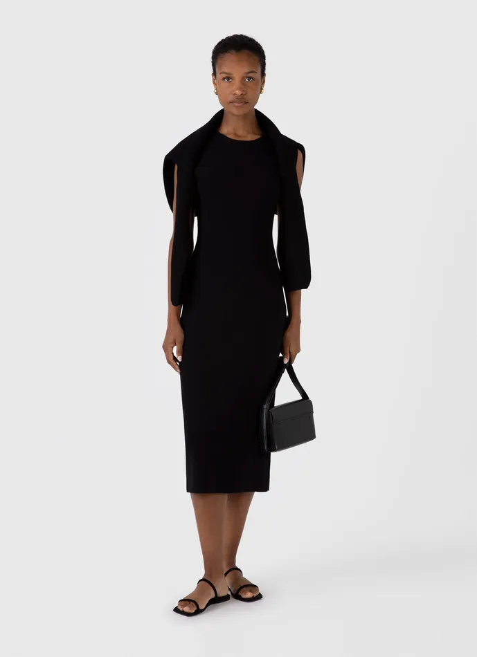 Women Viscose Dress Black Dresses and Skirts ussunspel