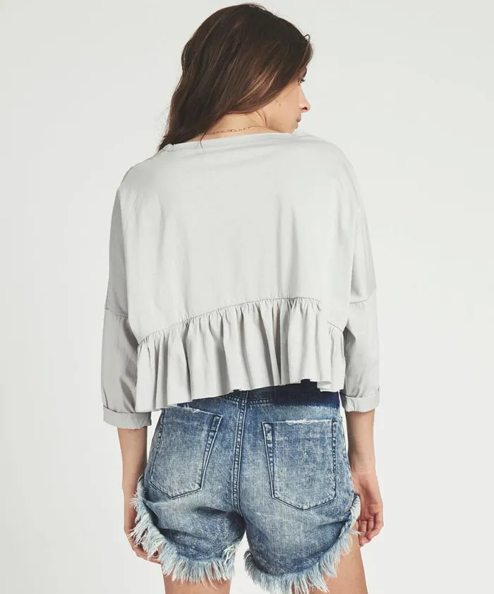 Women VISION SUPIMA 34 SLEEVE TEE One Teaspoon Basic Tees Women VISION SUPIMA 34 SLEEVE TEE One Teaspoon Basic Tees