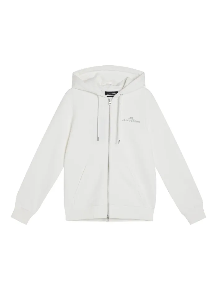 Women W Alpha Zip Hood White JLindeberg Sweaters Women W Alpha Zip Hood White JLindeberg Sweaters