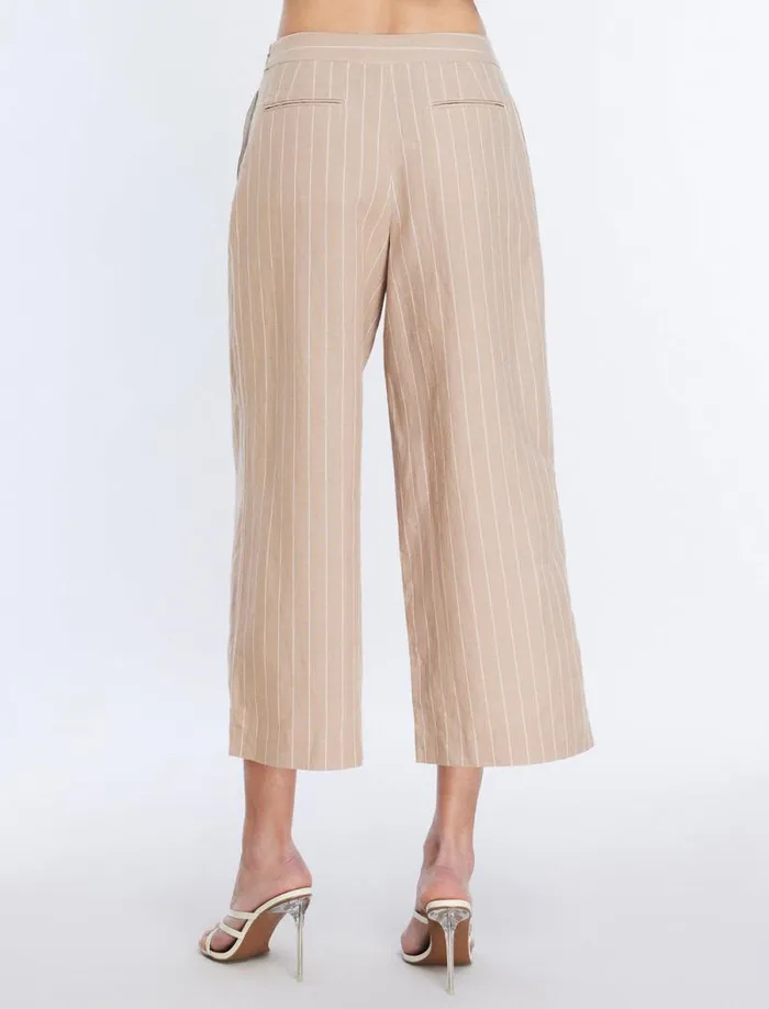 Women WideLeg Crop Pant Khakiwhite BCBG Bottoms Women WideLeg Crop Pant Khakiwhite BCBG Bottoms