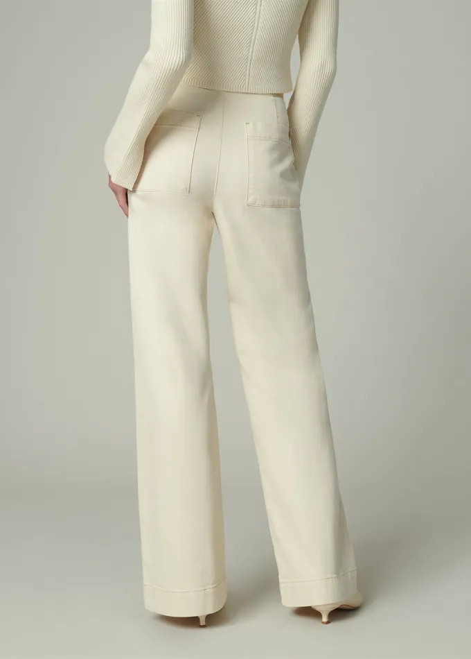 Women Wide Leg Joe8217s Jeans THE SIDE ZIP Creme Brulee