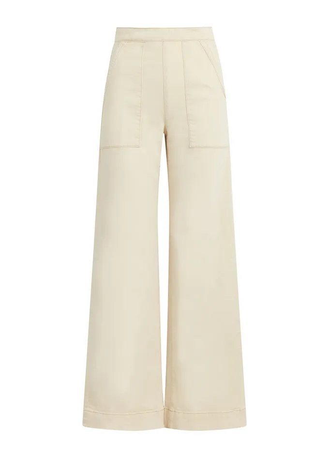 Women Wide Leg Joe8217s Jeans THE SIDE ZIP Creme Brulee