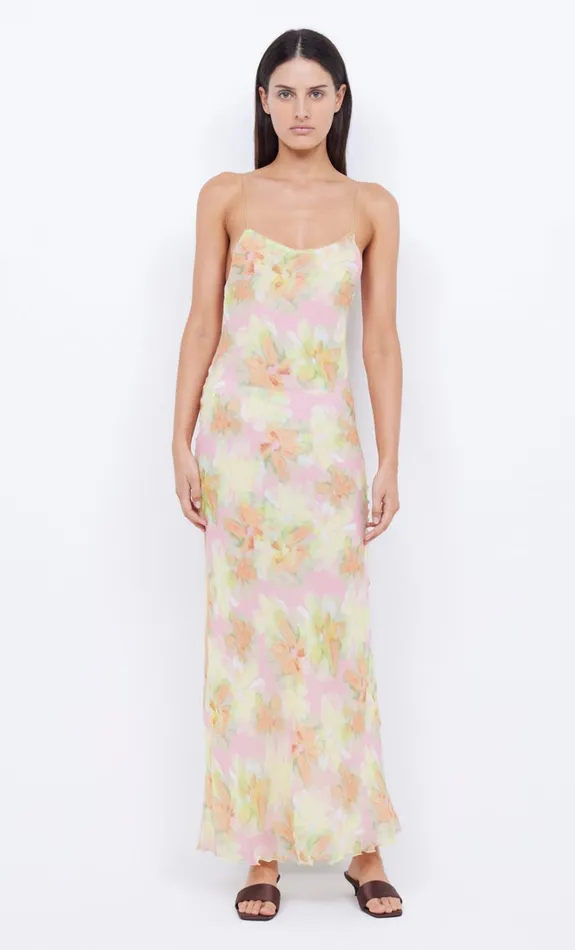 Women ZEPHY PRINT SLIP DRESS 8211 PINK BLOSSOM Bec Bridge Maxi Dresses