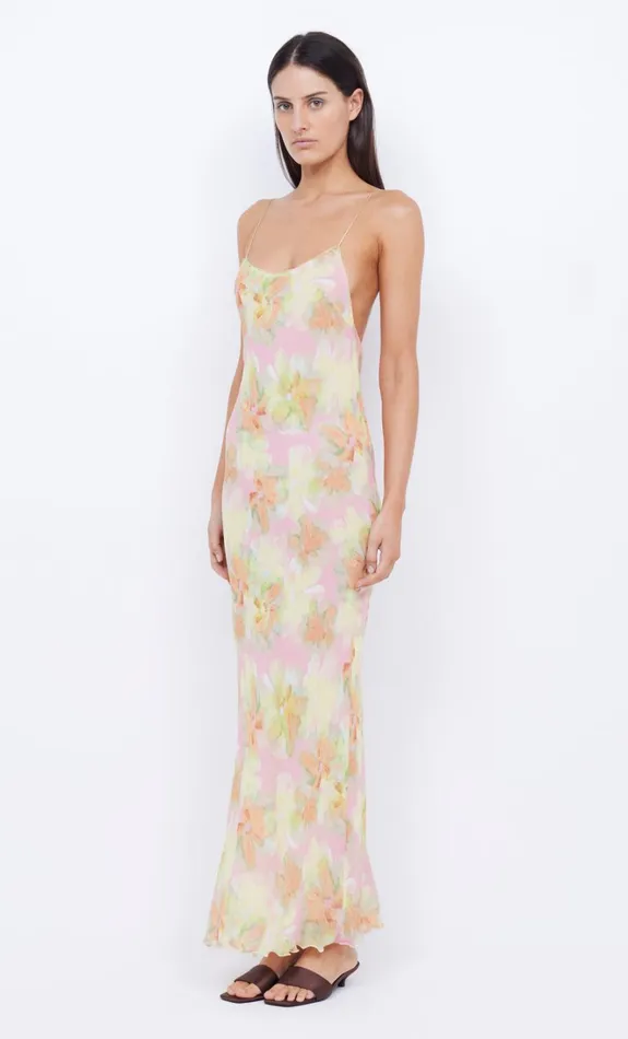 Women ZEPHY PRINT SLIP DRESS 8211 PINK BLOSSOM Bec Bridge Maxi Dresses