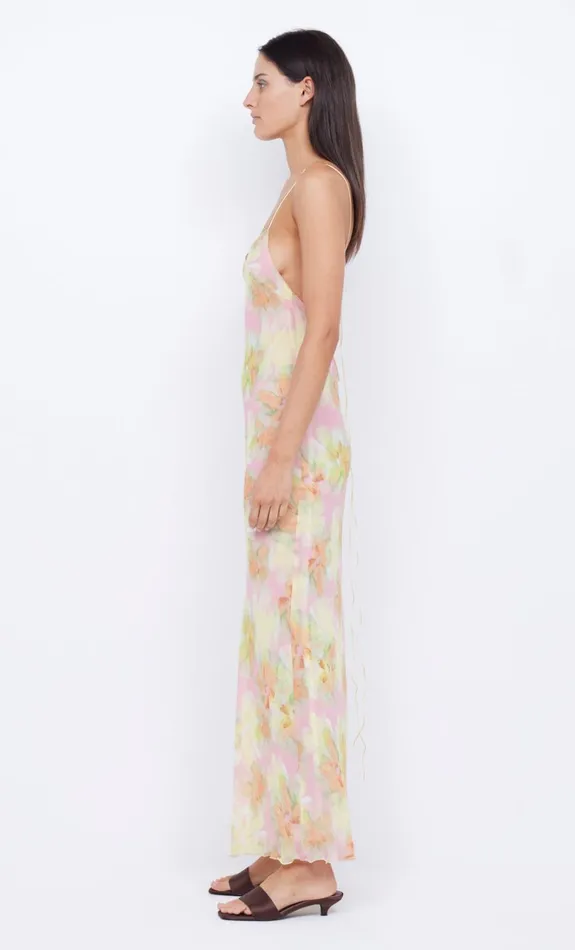 Women ZEPHY PRINT SLIP DRESS 8211 PINK BLOSSOM Bec Bridge Maxi Dresses