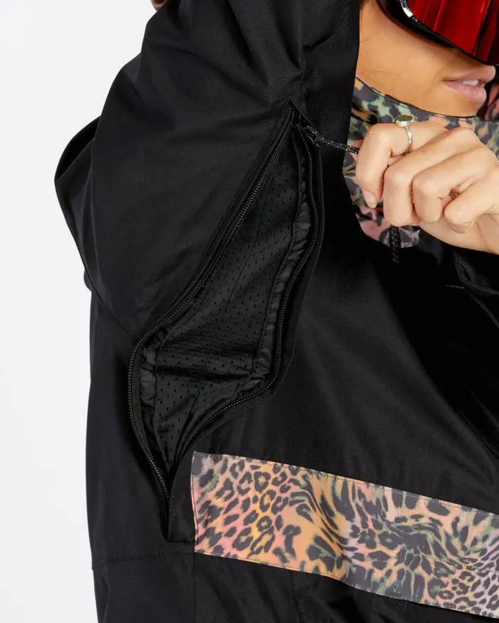 Womens Ashfield Pullover 8211 Black Womens Volcom Jackets