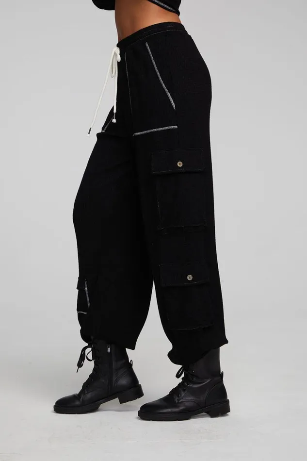 Womens Chaser Brand Bottoms Bily Shadow Black Jogger