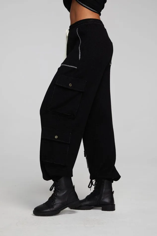 Womens Chaser Brand Bottoms Bily Shadow Black Jogger