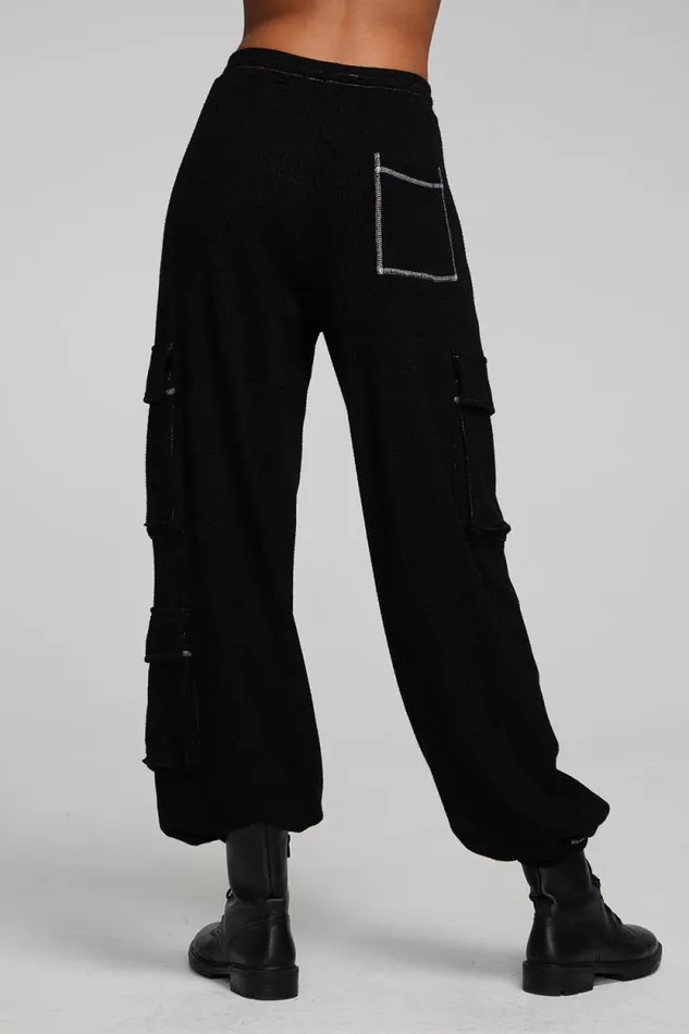 Womens Chaser Brand Bottoms Bily Shadow Black Jogger