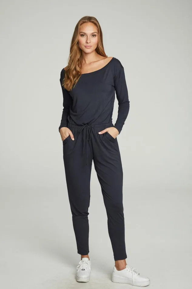 Womens Chaser Brand Bottoms Off The Shoulder Long Sleeve Jumpsuit