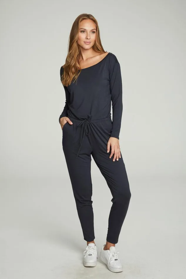 Womens Chaser Brand Bottoms Off The Shoulder Long Sleeve Jumpsuit