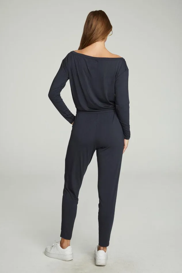 Womens Chaser Brand Bottoms Off The Shoulder Long Sleeve Jumpsuit