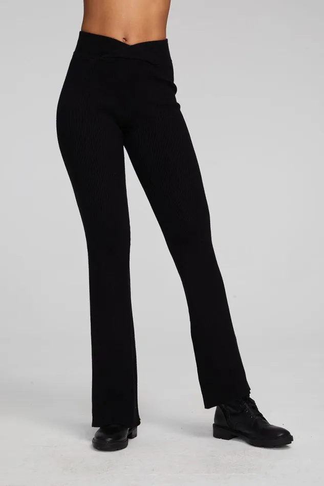 Womens Chaser Brand Bottoms Party Shadow Black Flare Bottoms