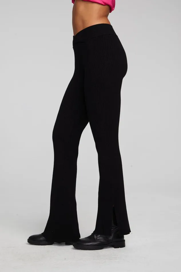 Womens Chaser Brand Bottoms Party Shadow Black Flare Bottoms