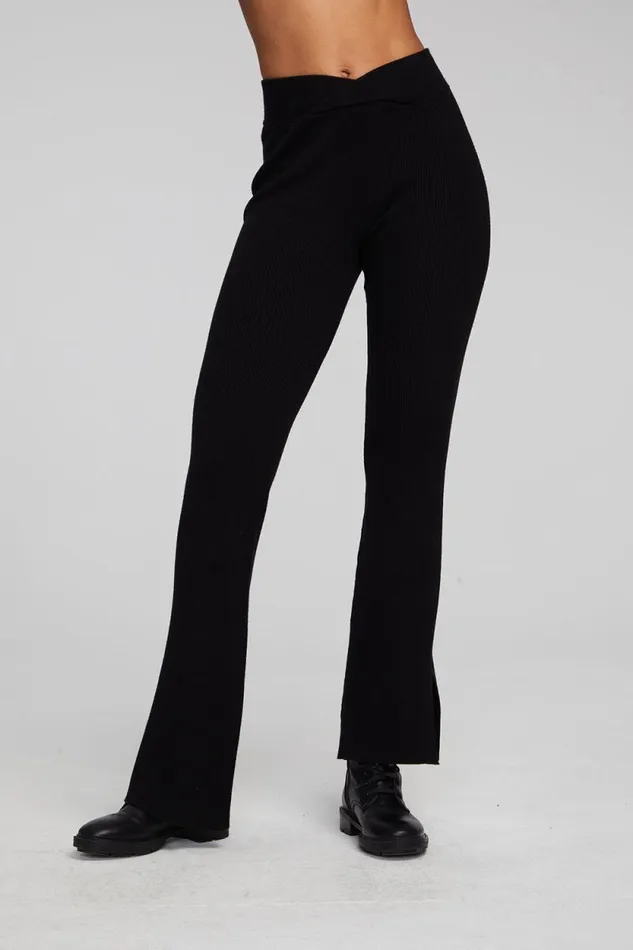 Womens Chaser Brand Bottoms Party Shadow Black Flare Bottoms