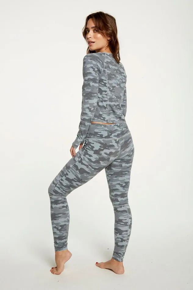 Womens Chaser Brand Bottoms Quadrablend Seamed Legging