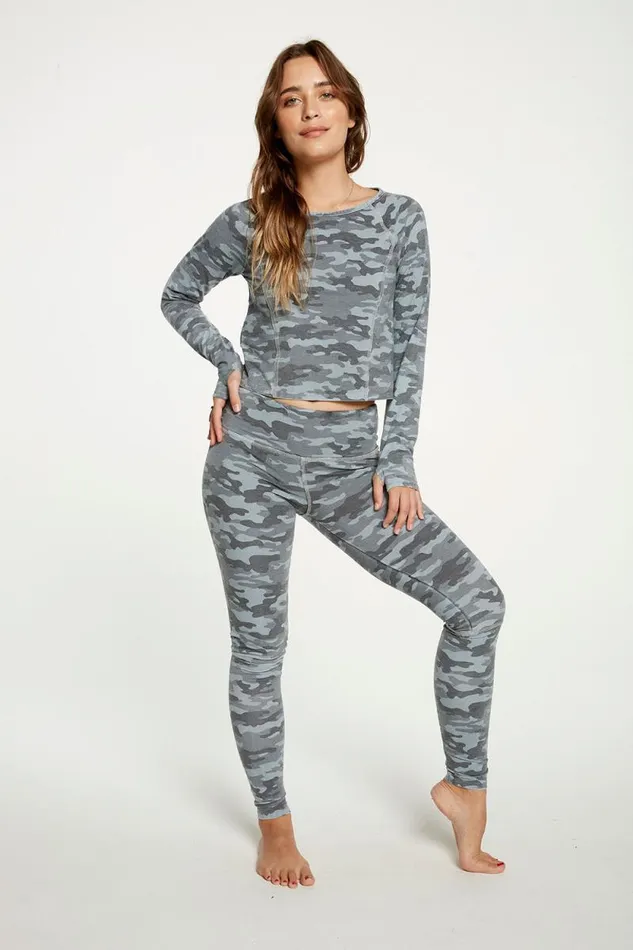 Womens Chaser Brand Bottoms Quadrablend Seamed Legging