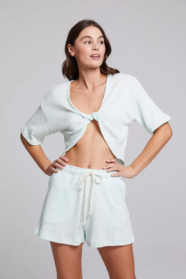 Womens Chaser Brand Bottoms Serena Aqua Glass Short