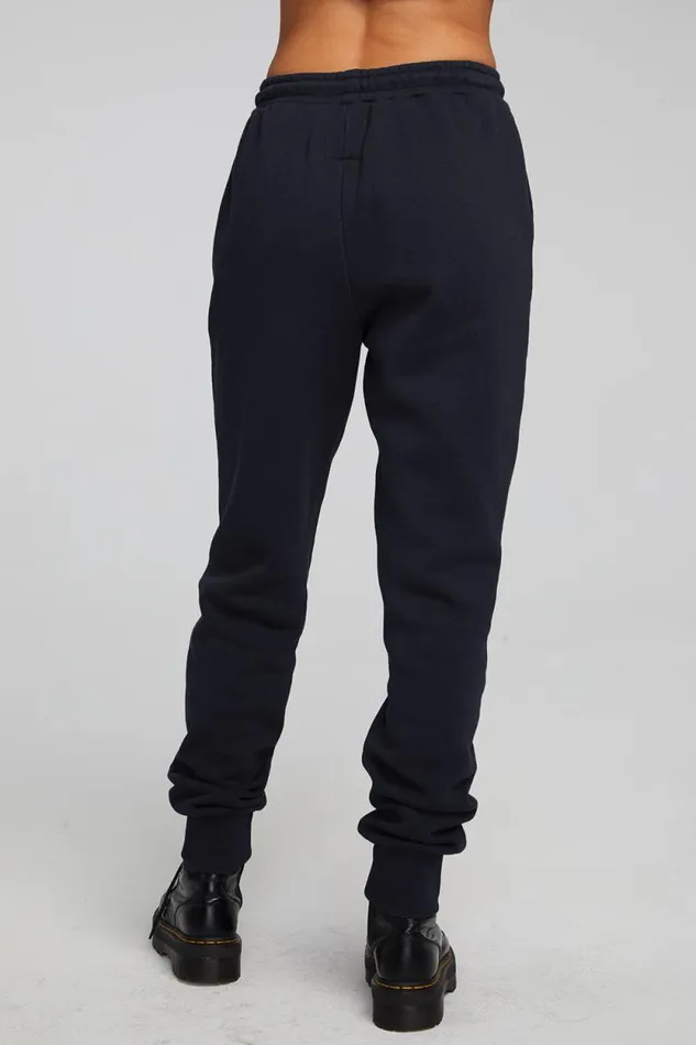 Womens Chaser Brand Bottoms Tessa Shadow Black Jogger