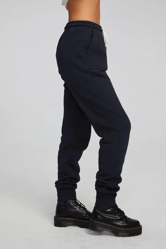 Womens Chaser Brand Bottoms Tessa Shadow Black Jogger
