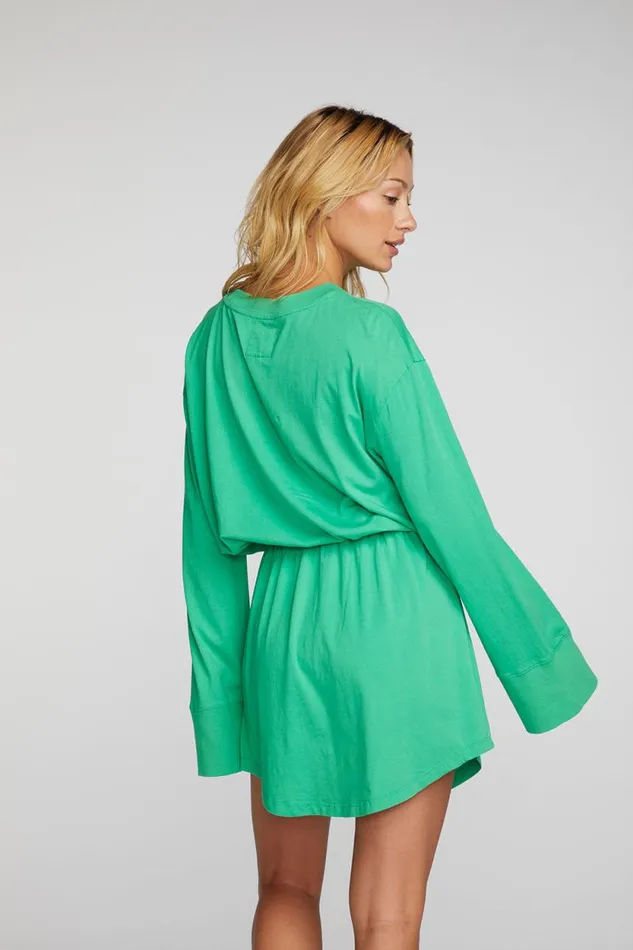 Womens Chaser Brand Dresses Cotton Jersey Mini Dress With Wide Sleeves