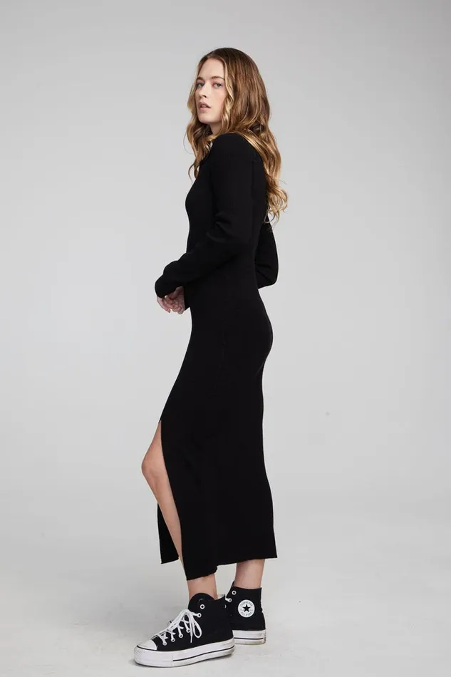 Womens Chaser Brand Dresses Palm Shadow Black Midi Dress