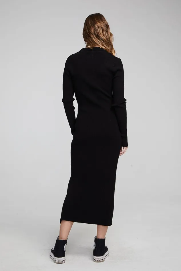 Womens Chaser Brand Dresses Palm Shadow Black Midi Dress