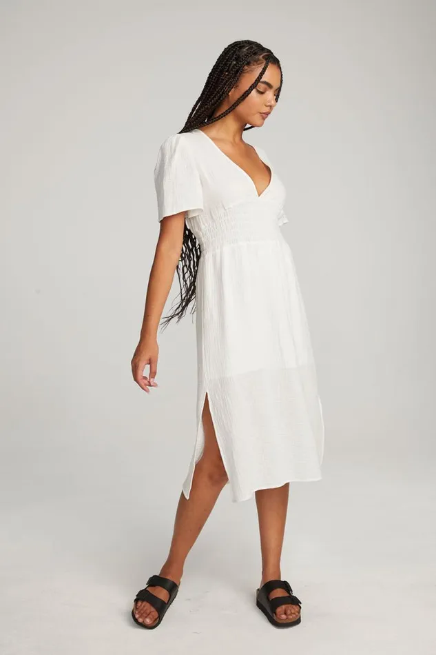 Womens Chaser Brand Dresses Palmer White Midi Dress