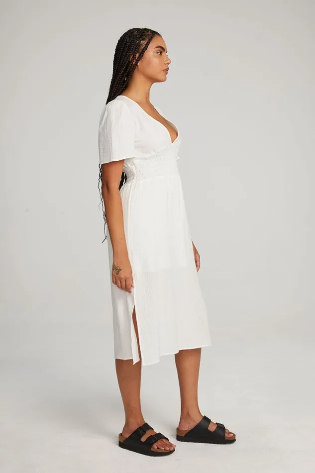 Womens Chaser Brand Dresses Palmer White Midi Dress