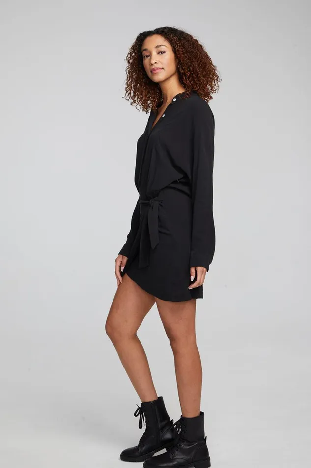 Womens Chaser Brand Dresses Syd Shadow Black Mini Dress