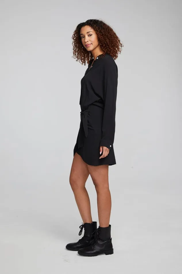 Womens Chaser Brand Dresses Syd Shadow Black Mini Dress