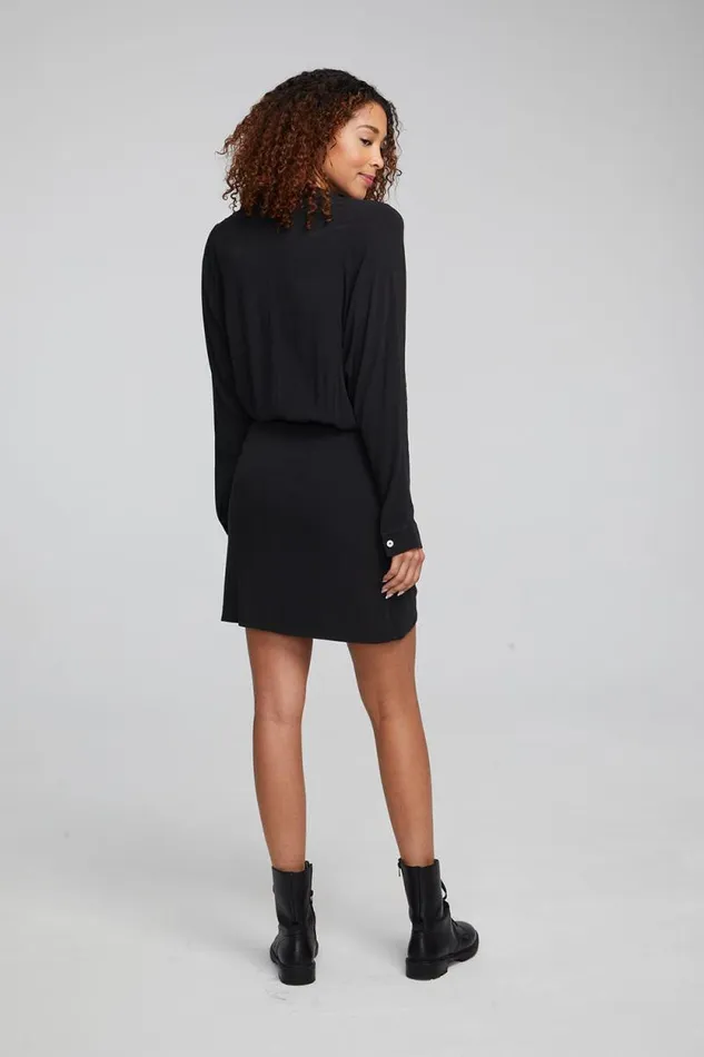 Womens Chaser Brand Dresses Syd Shadow Black Mini Dress