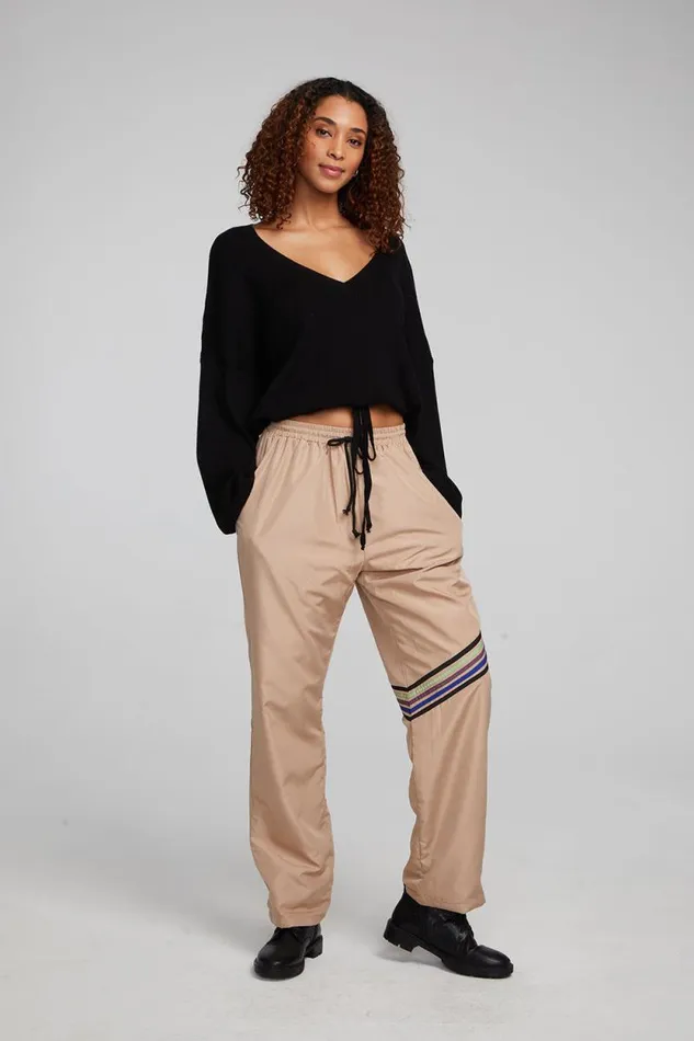 Womens Chaser Brand Loungewear Diamond Shadow Black Long Sleeve