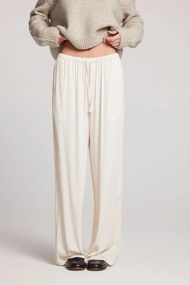 Womens Chaser Brand Loungewear Leee Starry White Trousers