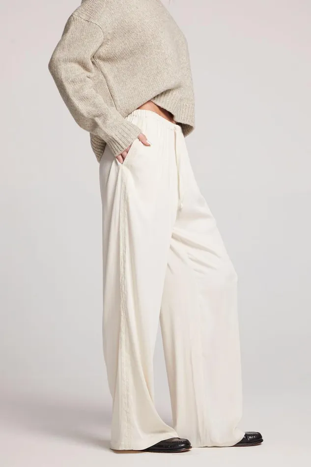 Womens Chaser Brand Loungewear Leee Starry White Trousers