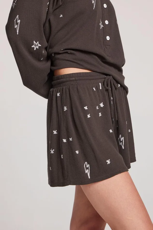 Womens Chaser Brand Loungewear Stars and Bolts Shorts