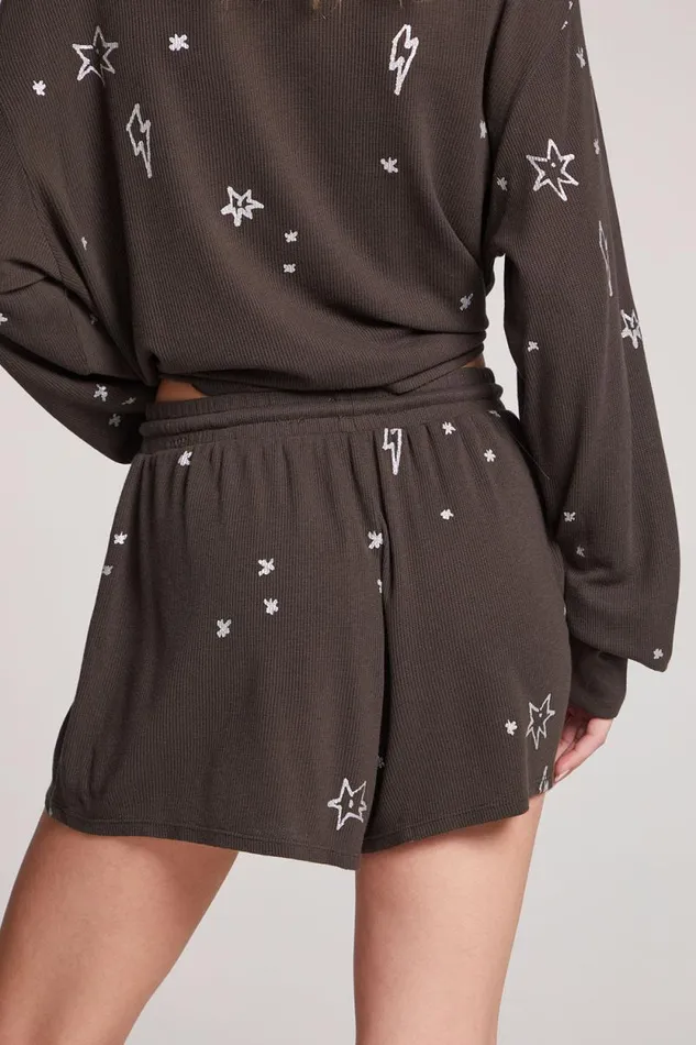 Womens Chaser Brand Loungewear Stars and Bolts Shorts
