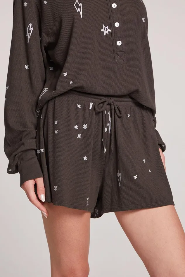 Womens Chaser Brand Loungewear Stars and Bolts Shorts