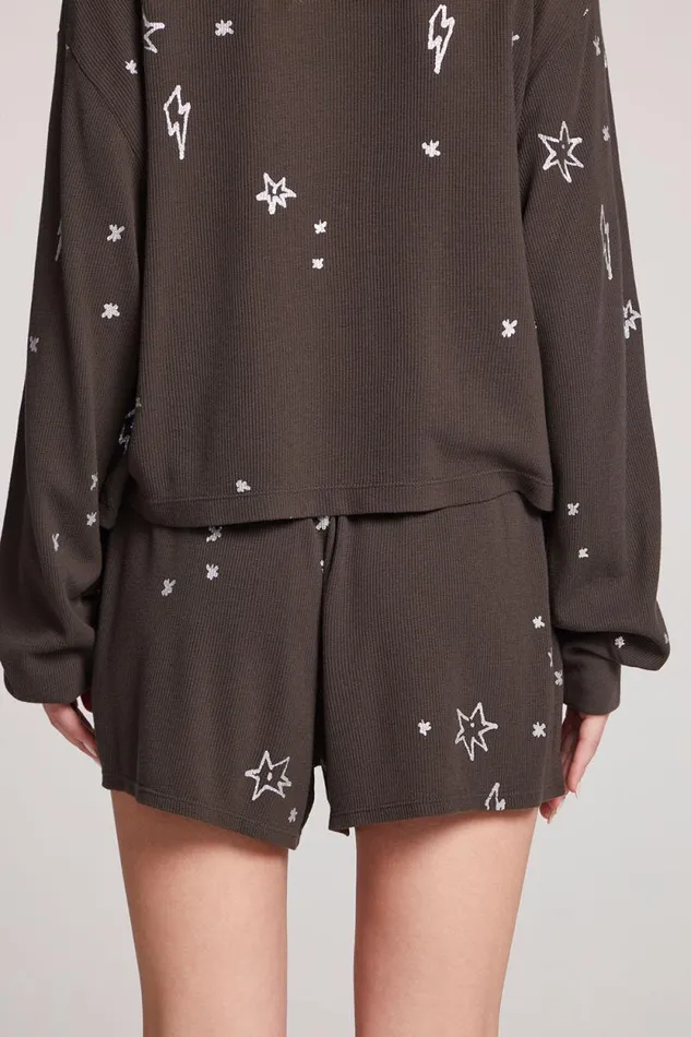 Womens Chaser Brand Loungewear Stars and Bolts Shorts