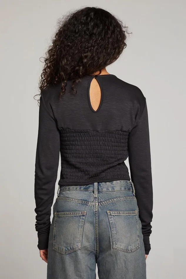 Womens Chaser Brand Tops Baysidee Licorice Long Sleeve
