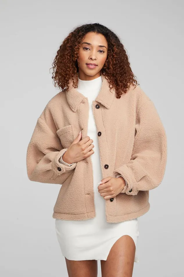 Womens Chaser Brand Tops Bolt Oatmeal Jacket